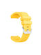 Twill Texture Silicone Strap Amazfit Bip 6 46mm Yellow