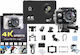089004100001 Actionkamera 4K Ultra HD Schwarze