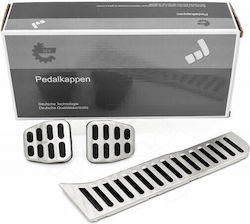 SKV Automopedale Satz für Audi / Skoda / Seat / VW A3 / Q3 / Octavia / Yeti / Superb / Altea / Leon / Golf / Tiguan / Touran / Passat Silber 3 Stück