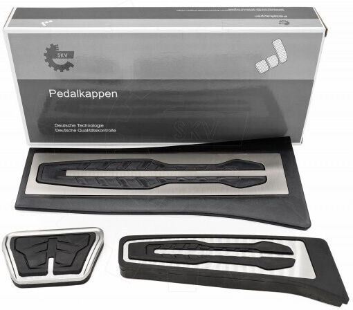 SKV Car Pedal Set For Bmw X3 X4 Z4 Series 5 Silver 3 Pieces