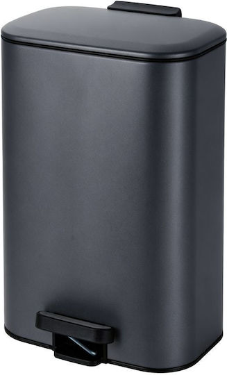 Eurocasa Metallic Black 30L Waste Bin