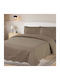 SpitiBazaar SpitiBazaar Tagesdecken Übergröße Baumwolle Μόκα 220x240cm 3 Stück