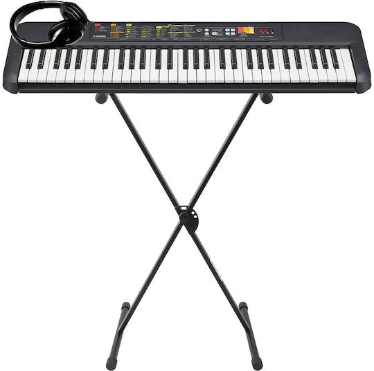 Yamaha Yamaha PSR-F52 с 61 клавиши с монтажна скоба и слушалки Черен Premium Bundle II