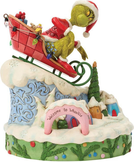 Grinch On Sled 15 Cm