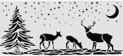 Dicke Schablone 12x25cm Stamperia Weihnachten R...