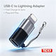 Earldom TC17 Lightning Male To USB-C Female Converter Grey