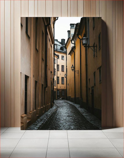 Painting Narrow Alleyway In City Narrow Alleyway In City 100x150