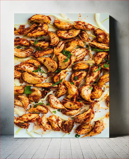 Πίνακας Seasoned Garlic Cloves Καρυκευμένες Σκελίδες Σκόρδου 100x150 Πίνακας Seasoned Garlic Cloves Καρυκευμένες Σκελίδες Σκόρδου 100x150