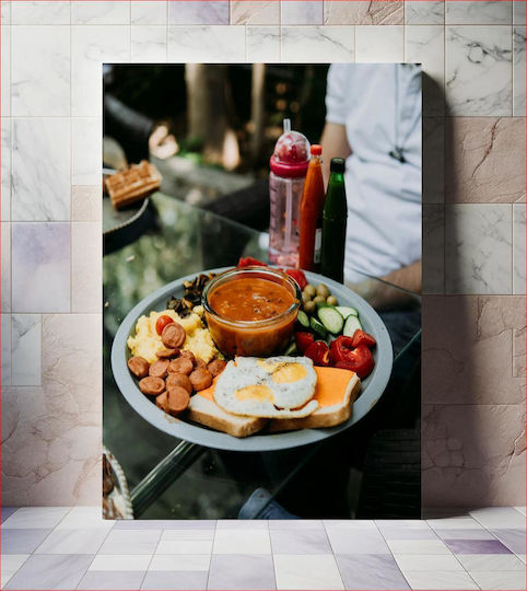 Πίνακας Hearty Breakfast On Patio Πλούσιο Πρωινό Στο Αίθριο 100x150