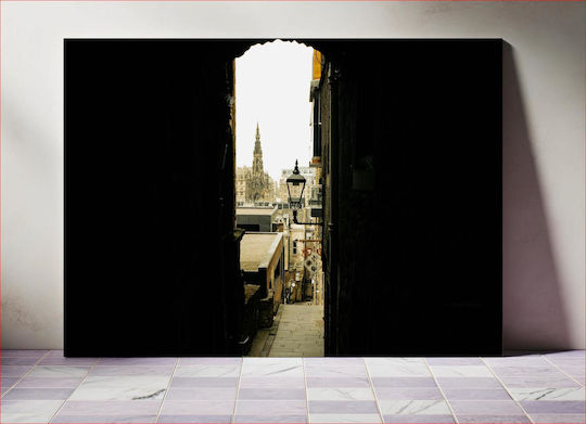 Painting Alleyway A Historical Building View Alleyway View To The Historic Building 150x100