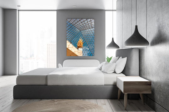 Painting Golden Sculpture Under Glass Roof Gold Sculpture Under The Glass Roof 100x150