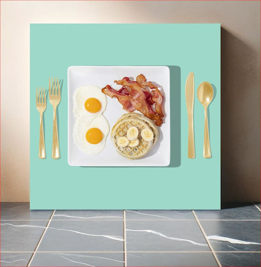 iLovePrints Klassisches Frühstück Gemälde 110x110