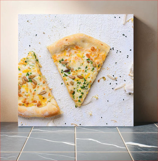 Πίνακας Close-up Pizza Slices Κοντινό Πλάνο Φέτες Πίτσας 110x110