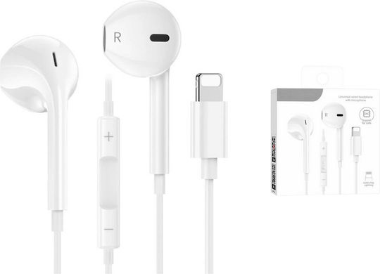 DigikalaX CST022 Earbuds Căști Handsfree cu Mufă Lightning Alb