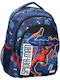 Vintage Lovers School Backpack For Elementary With Water Bottle Holder Blue 34.8 Litre 33 x 24 x 44cm