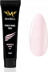 Mabell Полигел За Нокти 15г Блестящ Розов C4