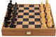 Manopoulos Wooden Chess Pawns Handmade Black / Brown / Beige 4cm