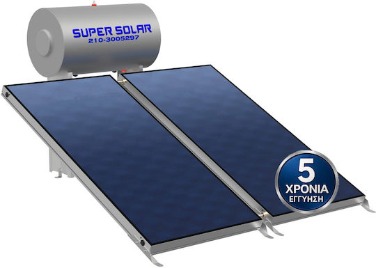Super Solar Solar Water Heater 200lt Glass Triple Energy 3sq.m. Low Height Selective