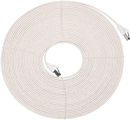 Extralink Flat U/FTP (STP) Καλώδιο Δικτύου Ethernet 15m Λευκό