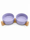 Denik Pets Ceramic Food Bowl with Stand 2x in Purple Colour