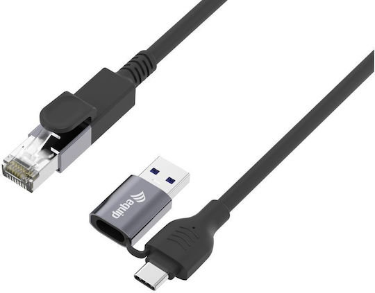 Equip U/UTP Мрежов Кабел Ethernet 5м Черен