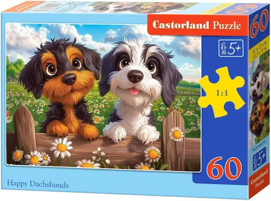 Παιδικό Puzzle Happy Dachshunds 60pcs Castorland