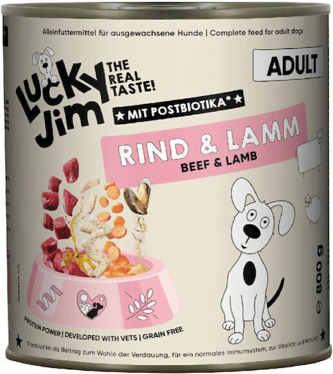 Lucky Jim Течна Храна За Кучета с Говеждо Месо и Агнешко 800гр