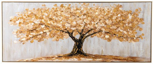 Painting Tree Gold Canvas Frame 5cm Size 60x150x3.1cm Ideahome 26.35.53084