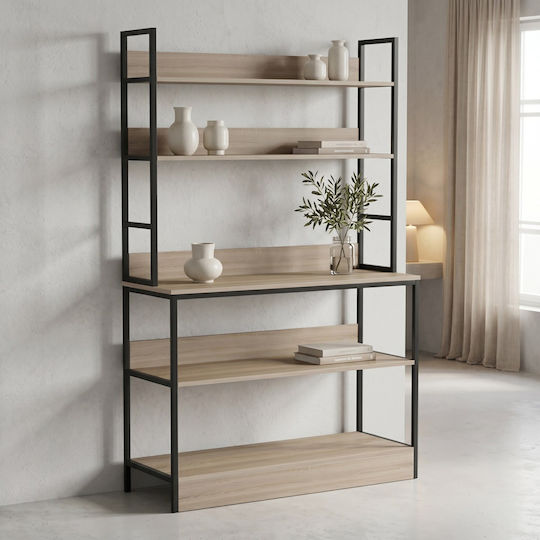 Βιβλιοθήκη Oranis Μπεζ 105x38x165εκ.