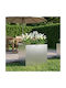 vidaXL Metallischer Pflanzgefäß in Silber 60x40x50cm