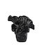 Decorative Black Ceramic Vase 21.3x21xH24cm