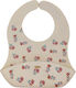 Baby Cloud Flowers Waterproof Silicone Baby Bib Beige