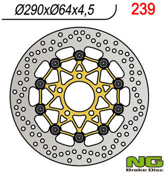 Front Brake Disc Suzuki 290mm Gsx600/750f Gsf600 Sv650 95-04