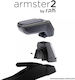Rati Complete Armrest Armster 2 Renault 5 E-tech 2024 Detachable Pocket Plastic Leatherette Grey Frame Black Mounting Adapter 1 Set V01948+v01565 Rati C19481565/rt