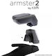 Complete Armrest Armster 2 Seat Mii 2012+ Detachable Pocket Plastic Leather Grey Frame Black Colour Mounting Adapter Rati 1 Set V01576/rt + V01565/rt C06378c/rt