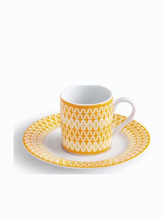 Ionia Illusion Coffee Cup Porcelain Yellow 100ml