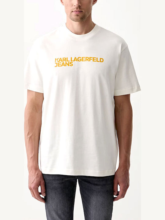 Karl Lagerfeld T-shirt Κρεμ