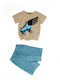 Summer Set 2 Pieces Beige/Blue