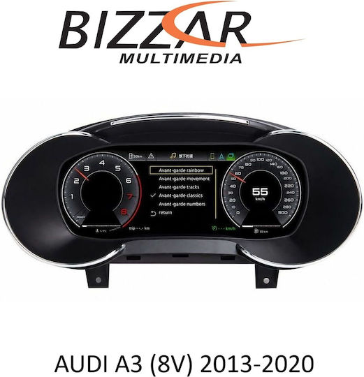Bizzar Digital Cluster Audi A3 8v 2013-2020 Digital Hd Lcd Instrument Cluster 12.3" Carplay Hdmi In