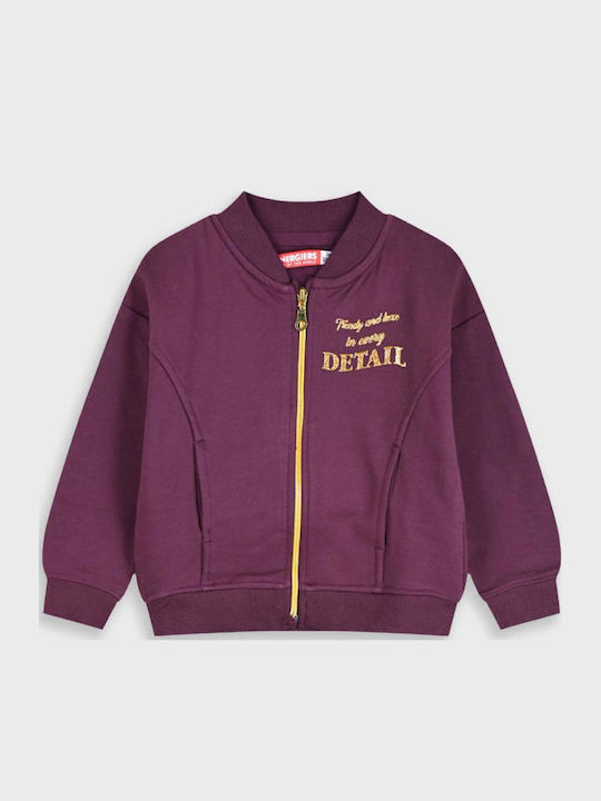 Kinder-Sweatshirt Strickjacke Burgundisch