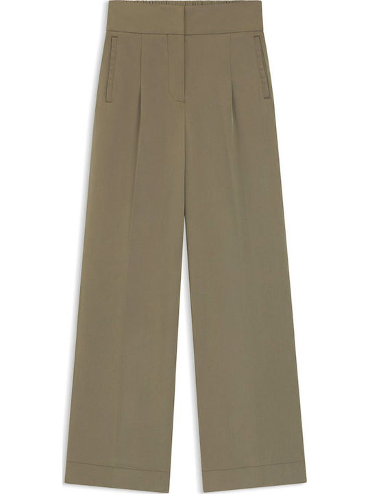 Women's Pantaloons with Elastic Khaki