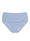 Celestino Damen-Slip Hohe Taille Herz Blau Raffung