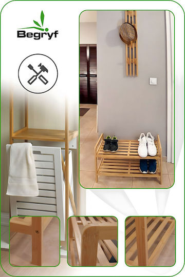 Organizator pantofi din bambus 70x26x40cm