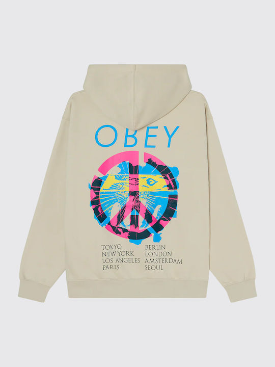 Brick Hooded Sweatshirt Beige