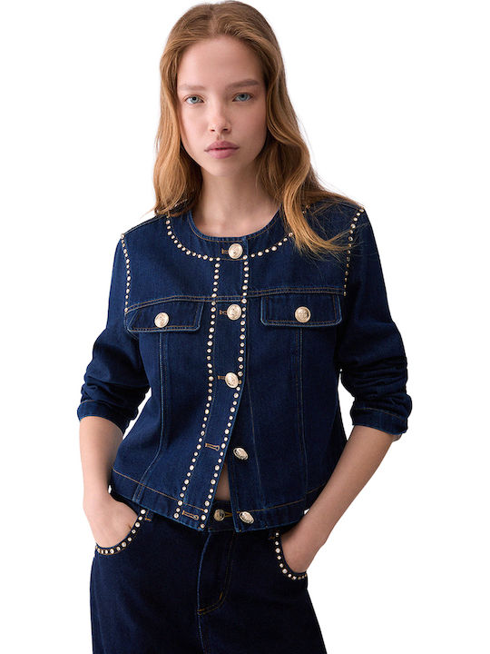 Damen Jean Jacke Blau