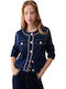 Damen Jean Jacke Blau