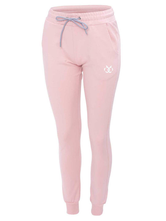 Pantaloni de trening cu elastic Pink