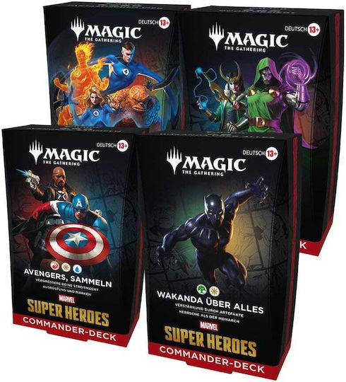 Wizards of the Coast Marvel Super Heroes Case (4) Magic: The Gathering Commander-Deck (GER)