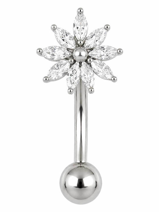 Poco Loco Belly Button Piercing Earring from Steel Silver