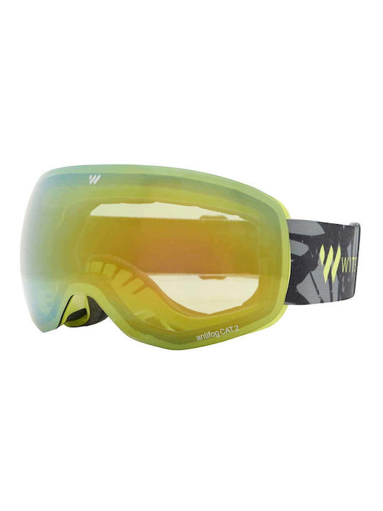 Witeblaze Μάσκα Σκι & Snowboard Ενηλίκων Πράσινη με Φακό σε Πράσινο Χρώμα